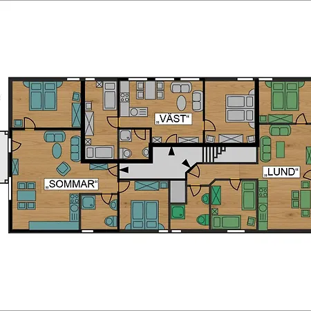 1 -lund, Mit Balkon- Appartement *